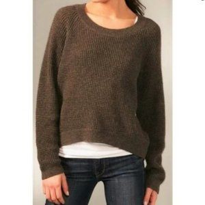 Vince Chunky Waffle Knit Cropped Pullover Sweater S